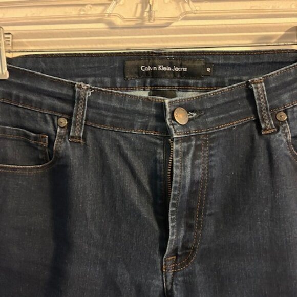 Women's Calvin Klein Power Stretch Straight Leg Jeans, Size 12 - Picture 2 of 5